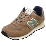 New Balance 574 Unisex Brown Blue Casual Trainers - 9 UK