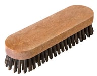 VIGAR Brosse de Nettoyage pour Chaussures avec Poils Doux pour retirer la Brillance, Marron laqué, Petit