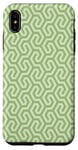 iPhone XS Max Sage Green Interlocking Geometric Line Abstract Pattern Case