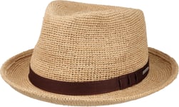 Stetson Fedora Raffia Crochet Beige, 59/L