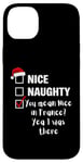 Coque pour iPhone 14 Plus Nice Naughty You Mean Nice In France - Père Noël amusant