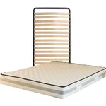 Matelas 90x200 + Sommier + pieds Offerts 70x190 Mémoire de Forme - 23 cm - Trés Ferme