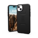 UAG Civilian Series Rugged Case for Apple iPhone 15 Plus [6.7-inch] - Civilian Black - baksidedeksel for mobiltelefon