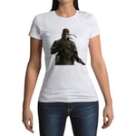 T-Shirt Femme Col Rond Metal Gear Solid Snake Fusil Jeux Video M-16