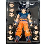 Anime Dragon Ball Figur Son Goku Figur SHF Super Vit Hårig Son Goku PVC Actionfigur Modelldocka Leksak Figur Samlarobjekt Present Till Barn Black