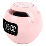 BT Clock Speaker Round Small Support Memory Card Wireless Alarm Clock Speaker W