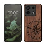 Wooden Case for Xiaomi Redmi Note 13 Pro 5G Poco X6 5G Navigational Compass 