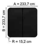 Spalock 233,7 x 233,7 R=15,2 cm Svart för Hydropool med fler