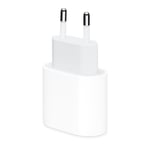 Apple (MHJE3ZM/A) USB-C, Strømadapter, Vegglader, 20W, Bulk, Hvit