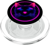 Meow Cute Cat Face Funny Quote pour les fans de chat PopSockets PopGrip pour MagSafe