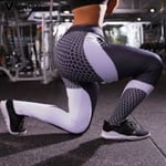 Leggings Tights Fitness Träning Yoga Svartvita Med Rutor 7009 Small