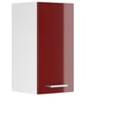 Vicco - Meuble haut de cuisine "R-Line" 30cm Bordeaux brillant/Blanc