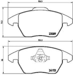 Bromsbelägg Brembo - Peugeot - 308, 307, 208, 3008, 207, Rc. VW - Polo, Jetta vi. Citroen - C4. Seat - Ibiza. Audi - A1, S1