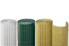 NOOR Brise-vue en PVC 0,90 x 10 m Bambou I Brise-vue imperméable en plastique pour jardins I Tapis de clôture résistant aux UV pour courts de tennis et balcons