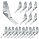 OFFCUP Pinces à Nappe, 18pcs Pince Nappe Inoxydable, Attache Nappe de Table Exterieur, Nappe Clips Anti-Glissant Ajustable pour Jardin Cuisine Restaurant Bureau Mariage Fête(Triangle)