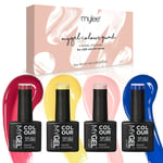 MYGEL Mylee Gel Nail Polish Brights Colour Set 4x10ml, UV LED Manicure