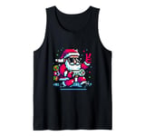 Funny Video Games Santa Gamer 8-bit Gaming Christmas Gamers Tank Top