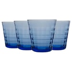 Duralex Prisme Glass Juice Water Tumblers Glasses Set Blue 220ml x8