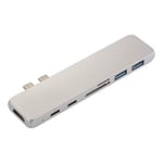 Adaptateur de Carte 7 en 1 Dual Type-C Hub Multiport HDMI pour MacBook Pro