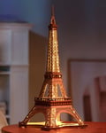 ROBOTIME Puzzle 3D LED Maquette de Tour Eiffel en Bois - Architecture Maquette en Bois a Construire Adulte - Construction Cadeaux pour Adultes et Adolescents - 164 Pièces