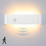 Lightess Applique Detecteur De Mouvement LED Applique Murale Intérieure16W Blanc Chaud 3000K Lampe Murale Interieur Sans Fil Aluminium Luminaire Chambre Salon Couloir Escalier Hôtel Entrée Enfant