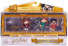 Wizarding World Potter, Cadeau Micro Magical Moments avec Figurines exclusives de Harry, Hermione, Ron, Touffu et Coffret d'exposition, Jouets pour Enfants, 6067351