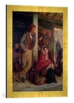 Kunst für Alle 'Encadré Image de Erskine Nicol Irish Emigrants Waiting for a Train, 1864, d'art dans Le Cadre de Haute qualité Photos Fait Main, 40 x 60 cm, Doré Raya