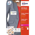 Avery Self Adhesive Name Badge 74 x 40mm 20 sheets of 12 Badges