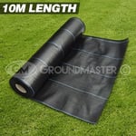 10m Long Groundmaster™ Heavy Duty Weed Control Fabric Ground Cover Membrane