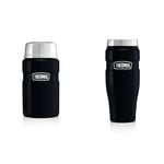 Thermos Stainless King Food Flask, Midnight Blue, 0.71L, 101423 & Stainless King Travel Tumbler, Midnight Blue, 470 ml 4002256047