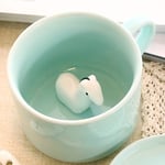 DUKAILIN Espresso Cups Ceramic Cup Coffee Mug 3D Milk Cup with Animal Cute Cartoon Panda Rabbit Tee Cup Heat Resistant Celadon Cup