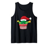 FUNNY CHRISTMAS TSHIRT. CHRISTMAS CACTUS. BELL STAR AND HAT Tank Top