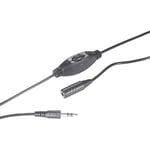 SPEAKA PROFESSIONAL SP-7870380 Jack Audio Rallonge [1x Jack mâle 3.5 mm - 1x Jack Femelle 3.5 mm] 6.00 m Noir avec régu