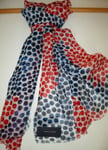 Tommy Hilfiger ladies animal dot scarf cream blue red NEW womens wrap sarong