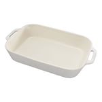 Staub Ceramique 34 x 24 cm rectangular Ceramic Oven dish ivory-white