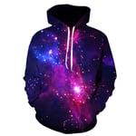 ZHRDRJB 3D Imprimé Hoodies,Unisex Pullover 3D Print Univers Bright Starlight Sweatshirt Couple Novelty Outerwear Tracksuits Hip Hop Cool Streetwear with Pocket,XL