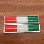 2 ST italienska Italien flagga emblem bil dekaler Trefärgad bil