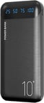 Power Bank 10000mAh Portable Charger Slim External Battery Pack with 2 USB 2.4A Outputs and USB C in/Out Compatible with Huawei iPhone 15 14 13 12 iPads Samsung S20 Android Tablet (Black, Large)