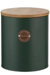 Cookie Jar Storage with Bamboo Lid Green