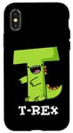 Coque pour iPhone X/XS Jeu de mots alphabet amusant T-Rex