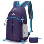 SPAHER Sac à Dos Voyage Cabine Portable pour Wizzair easyJet Imperméable Bagage Cabine Nylon Sac de Sport Sac Weekend Petit Sac a Main Cabine Avion Sac à Dos Décontracté pour Femme Homme Violet