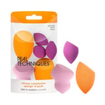 Real Techniques Miracle Complexion Sponges, Assorted Makeup Blending Sponges, Blend Foundation, Sculpt, and Conceal, Buildable Coverage, Latex-Free, 6 Count