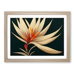 The Bird Of Paradise Flower Vol.4 H1022 Framed Print for Living Room Bedroom Home Office Décor, Wall Art Picture Ready to Hang, Oak A4 Frame (34 x 25 cm)