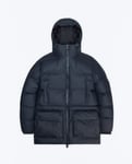 RAINS ALTA LONG PUFFER CARGO JACKET NAVY Unisex NAVY