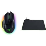 Razer Basilisk V3 Pro + Goliathus Chroma - Souris de Jeu sans Fil Personnalisable avec molette inclinable HyperScroll, capteur Optique 30K et Tapis de Souris de Jeu Souple avec éclairage RGB