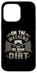 Coque pour iPhone 14 Pro Max Dirt Track Racing le week-end, nous portons un pilote de voiture Dirt Race