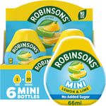 Robinsons Mini - No Added Sugar - Low Calorie - Lemon and Lime - Makes 20 Drinks