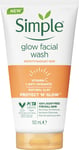 Simple Protect 'N' Glow Express Glow Clay Polish Cleanser leaves skin naturally