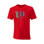 Wilson Mens Padel Blur Tech T-shirt Red, S