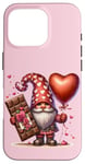 iPhone 16 Pro Pink Valentines Day Gnome Accessories Valentines Chocolate Case